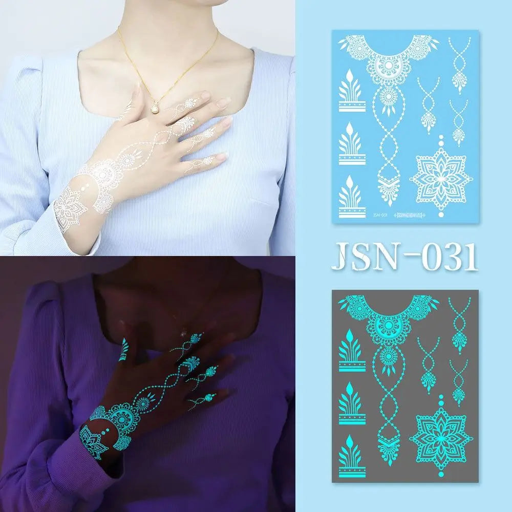 Glow in the dark Temporary Tattoos