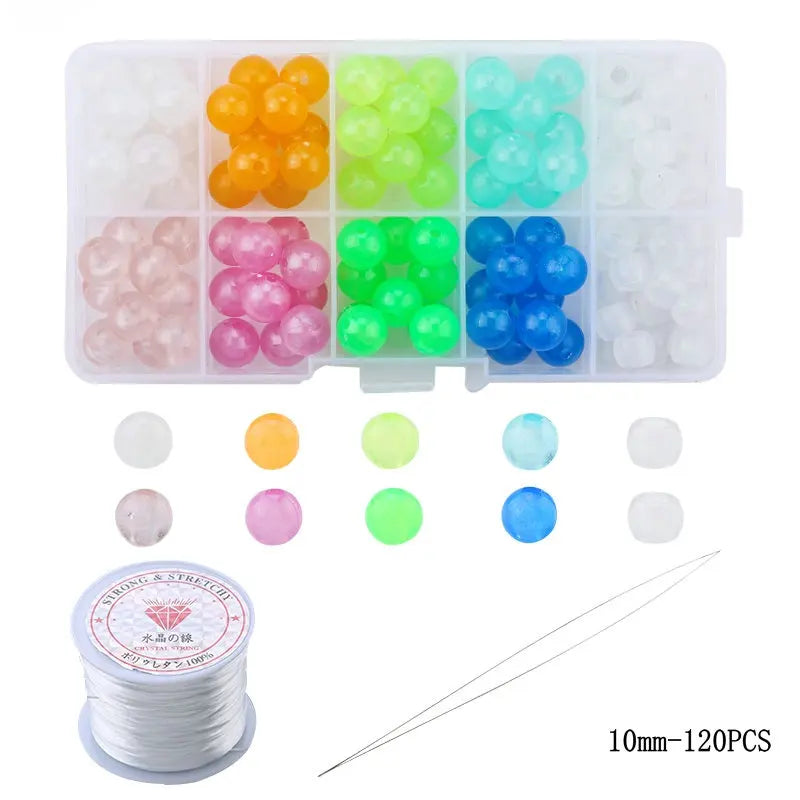 “Kandi” 120-440PCS 6-12mm Beads Bracelets Jewelry Making Kit