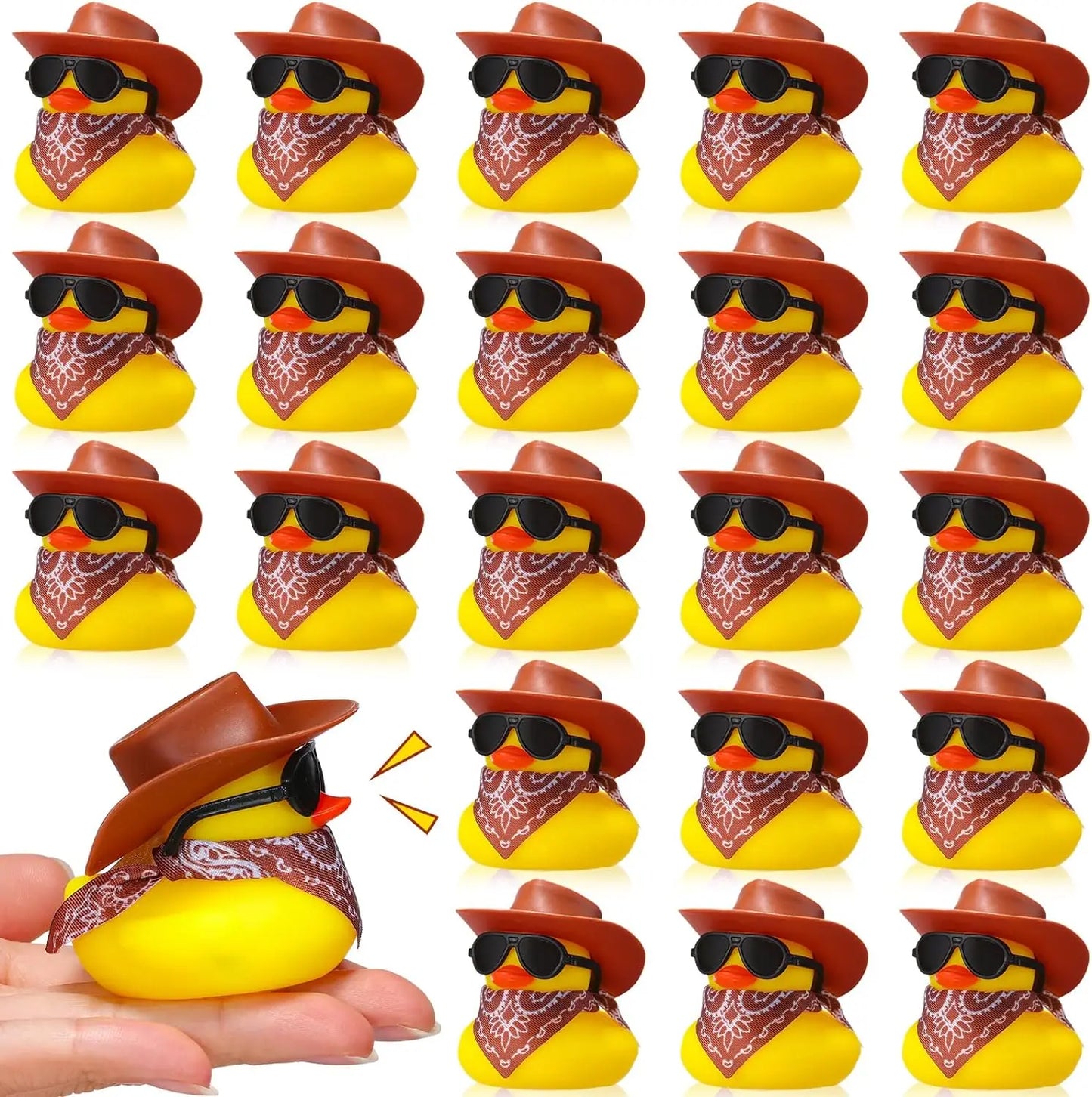 24PC Cowboy Mini Rubber Duckies