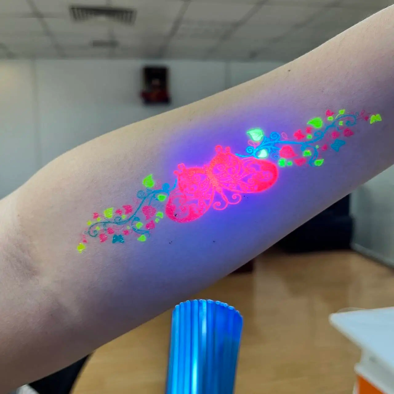 Fluorescent Face/Body Temporary Tattoos (Waterproof)