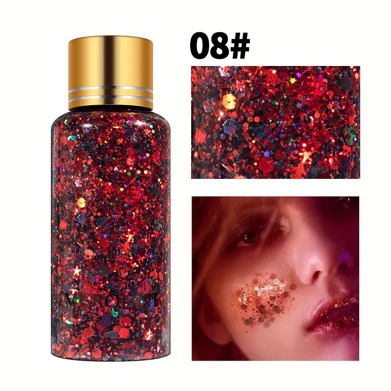 Gel Glitter for Hair,Face and Body Makeup