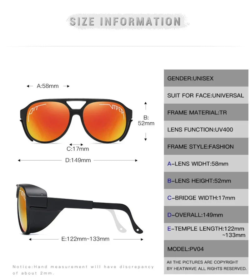 Punk Viper Sunglasses Windproof Protection