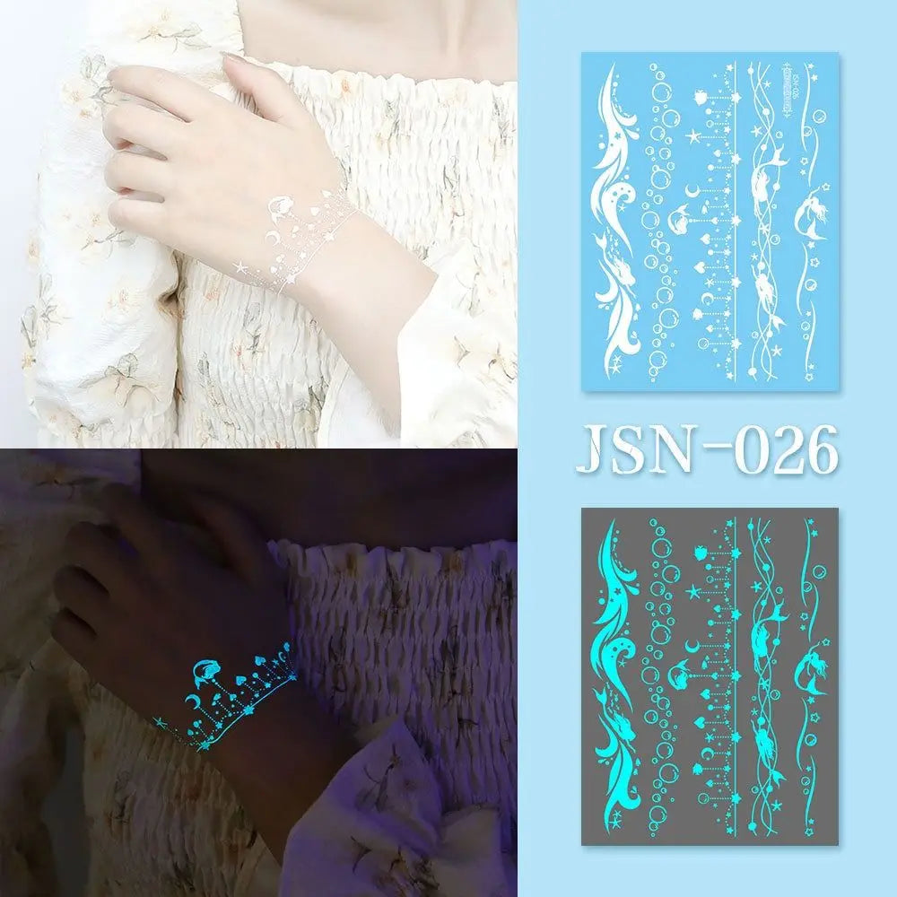 Glow in the dark Temporary Tattoos