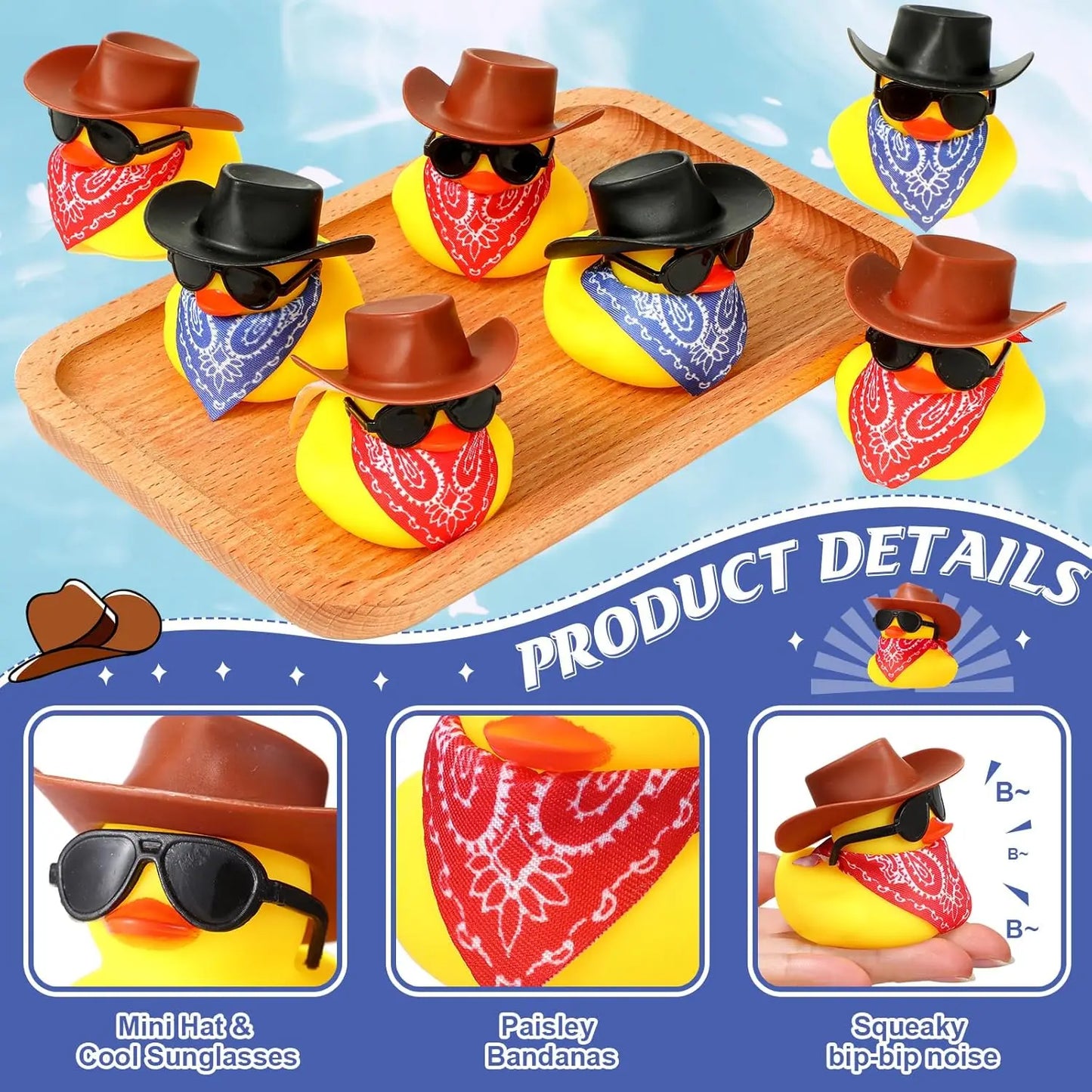 24PC Cowboy Mini Rubber Duckies