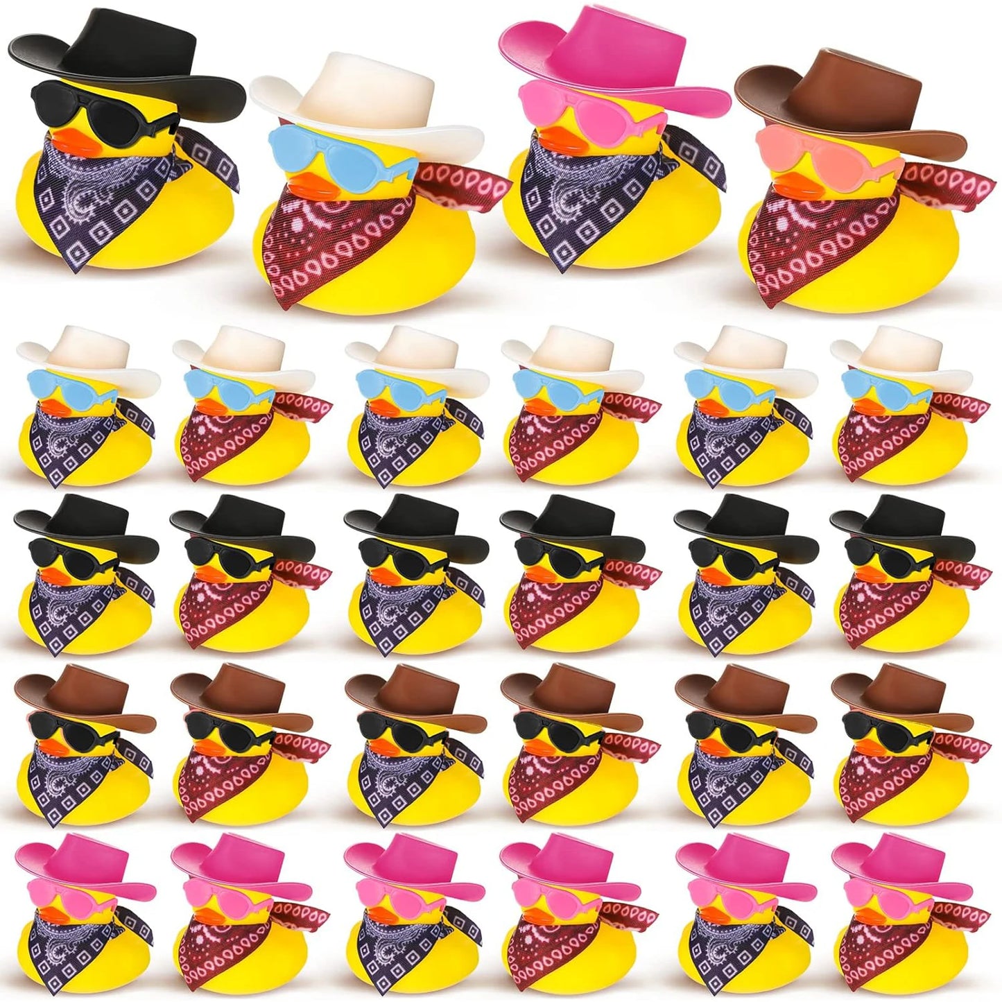 24PC Cowboy Mini Rubber Duckies