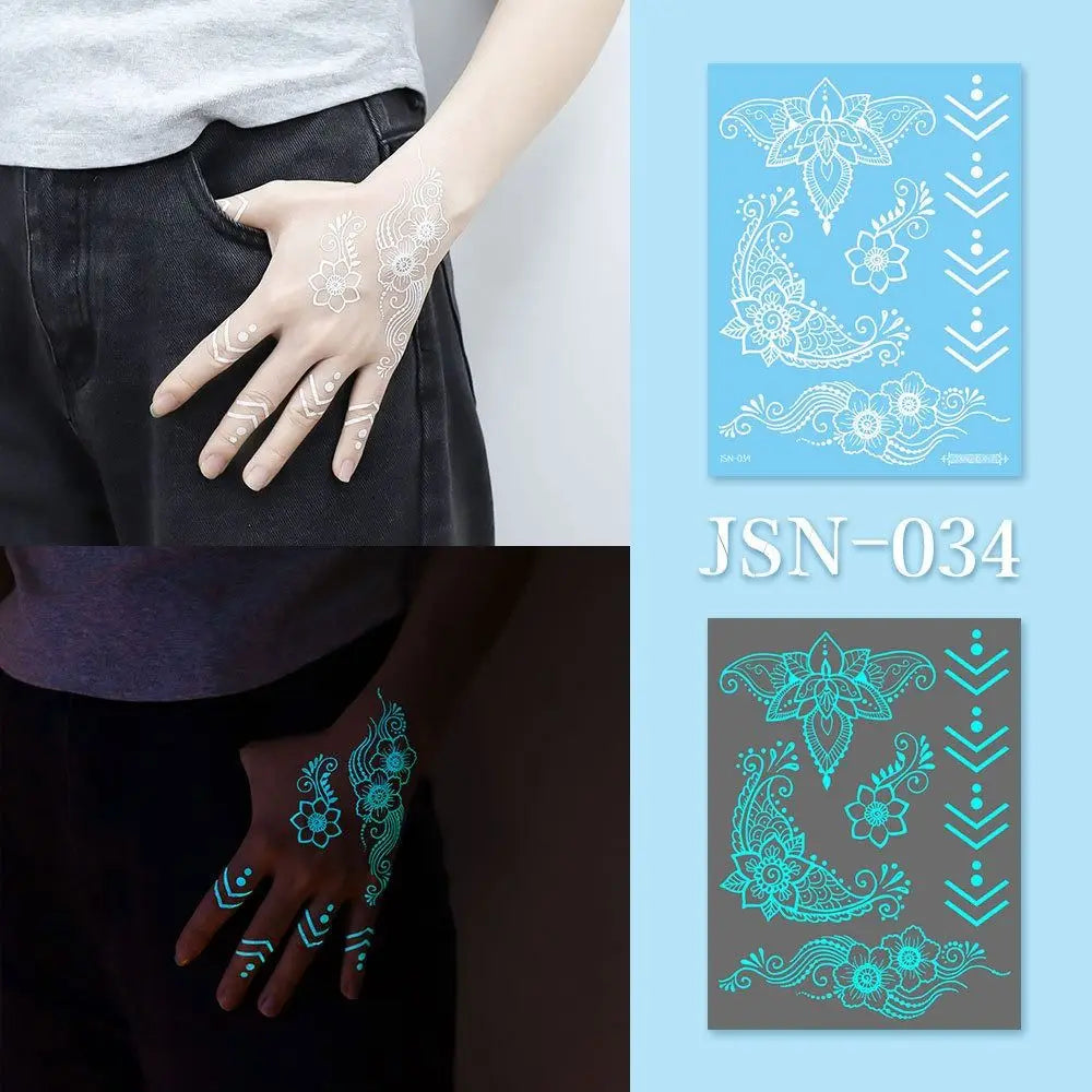 Glow in the dark Temporary Tattoos