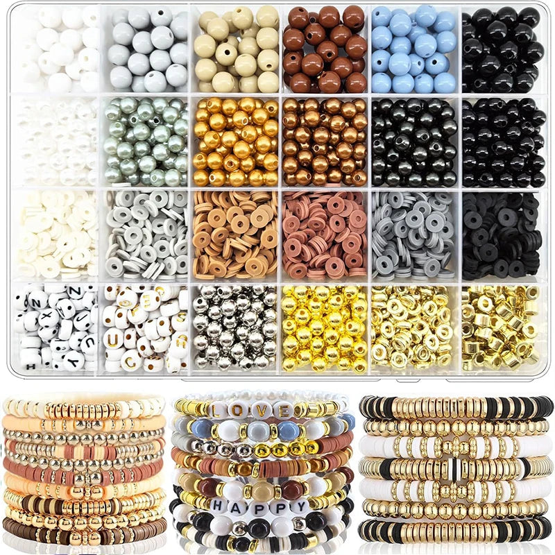 “Kandi” 2220pcs Clay Beads Bracelet Making Kit