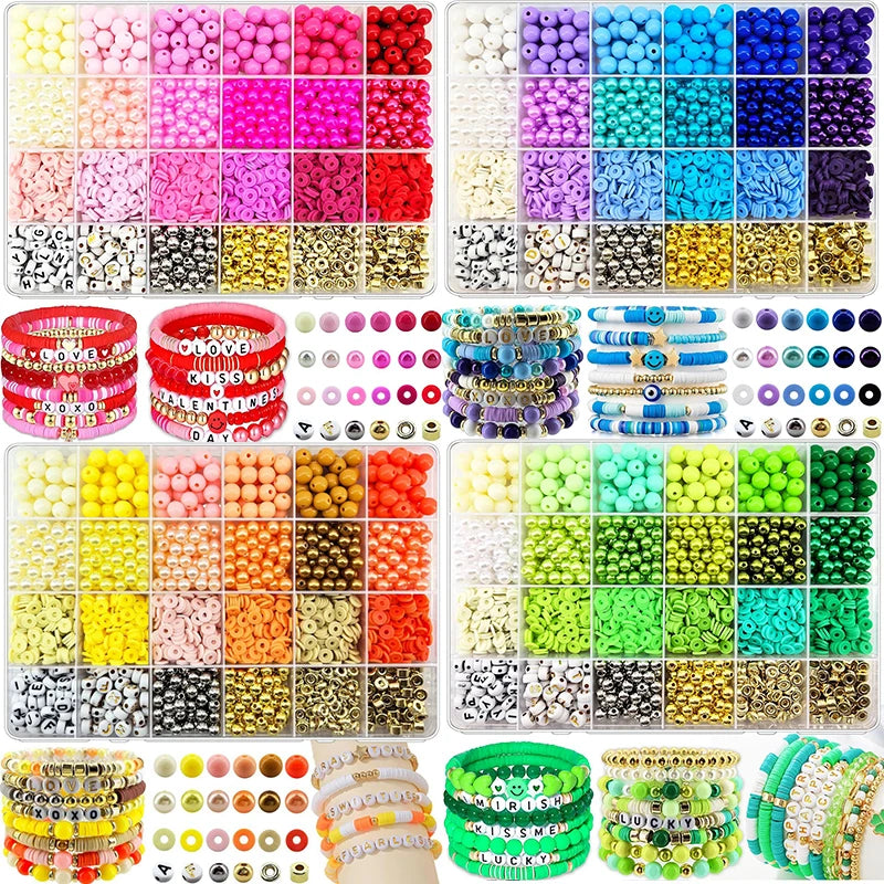 “Kandi” 2220pcs Clay Beads Bracelet Making Kit