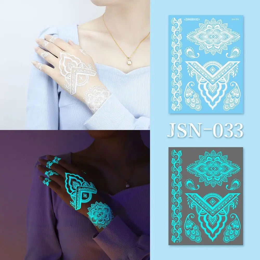 Glow in the dark Temporary Tattoos