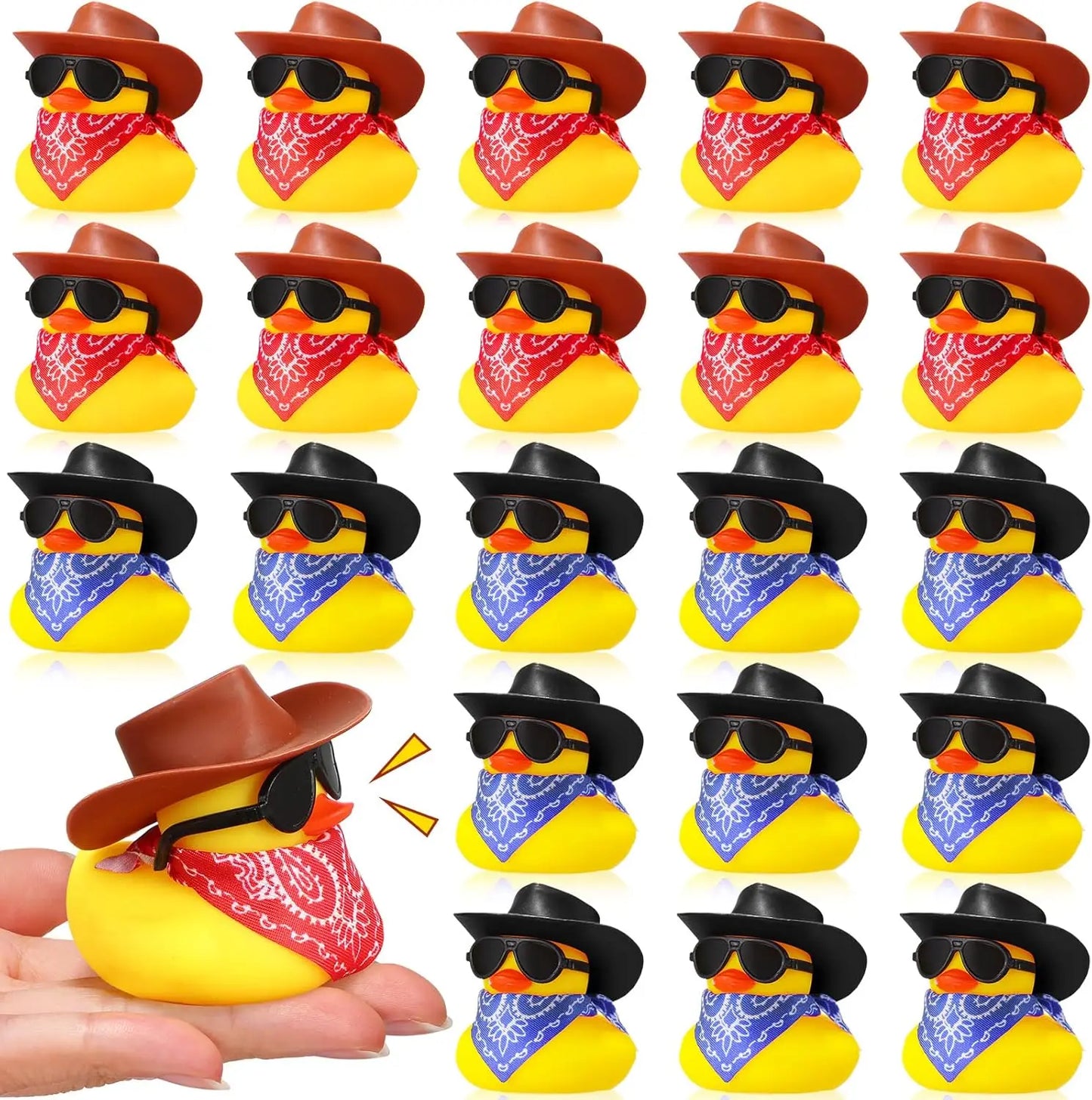 24PC Cowboy Mini Rubber Duckies